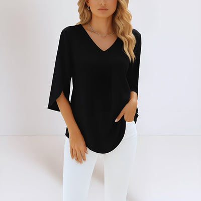 Sandrine™ | Blouse Élégante avec Col en V