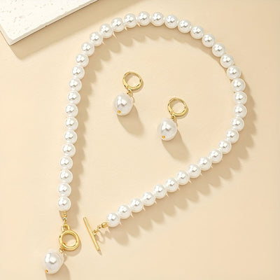 Ophelia™ | Ensemble Collier et Boucles d'oreilles Vintage en Perles