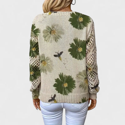 Amicie™ | Pull Élégant à Motif Floral