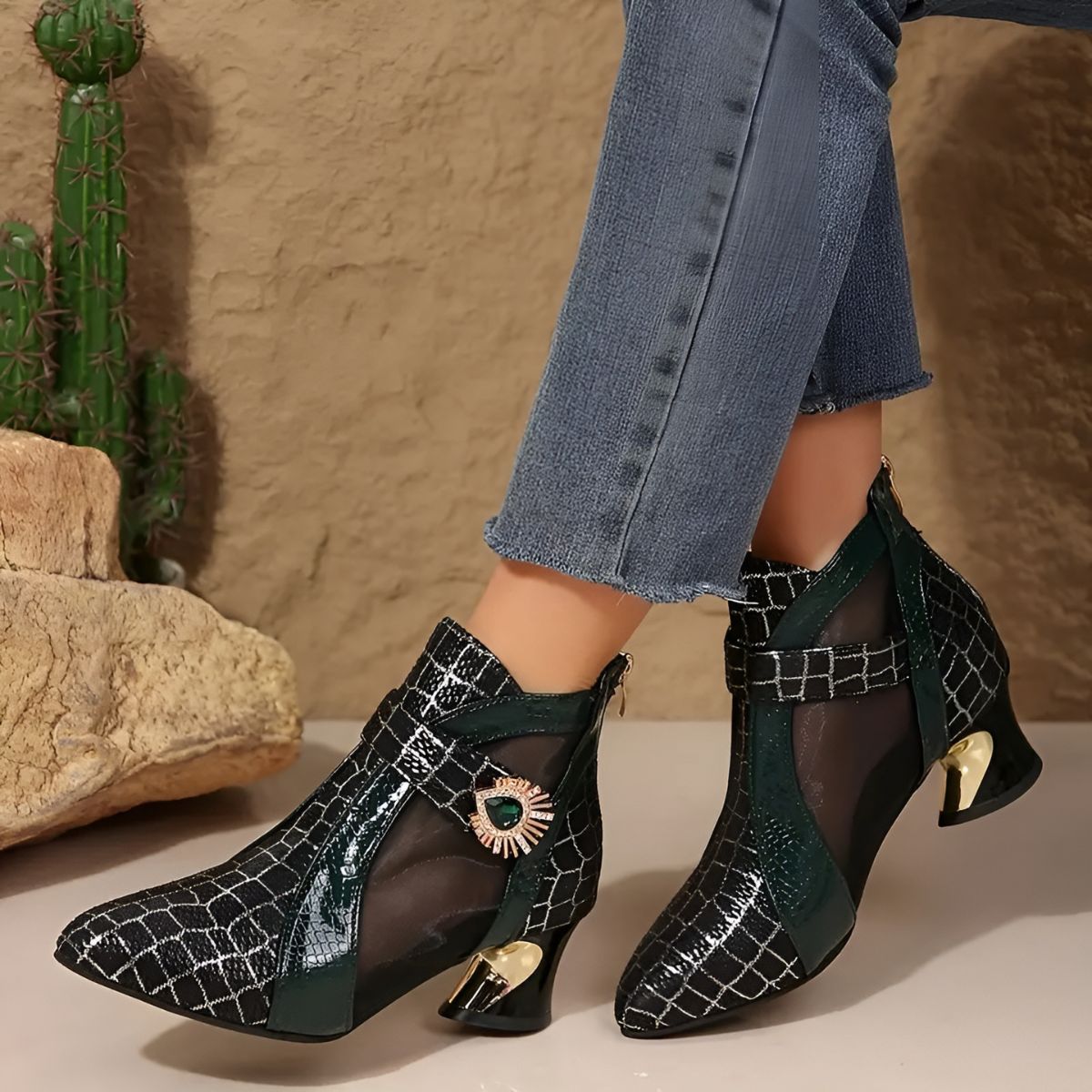 Clarisse™ | Chaussures en Maille avec Cristaux