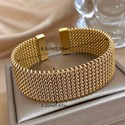 Ysaline™ | Bracelet en Acier Inoxydable Plaqué Or 18k