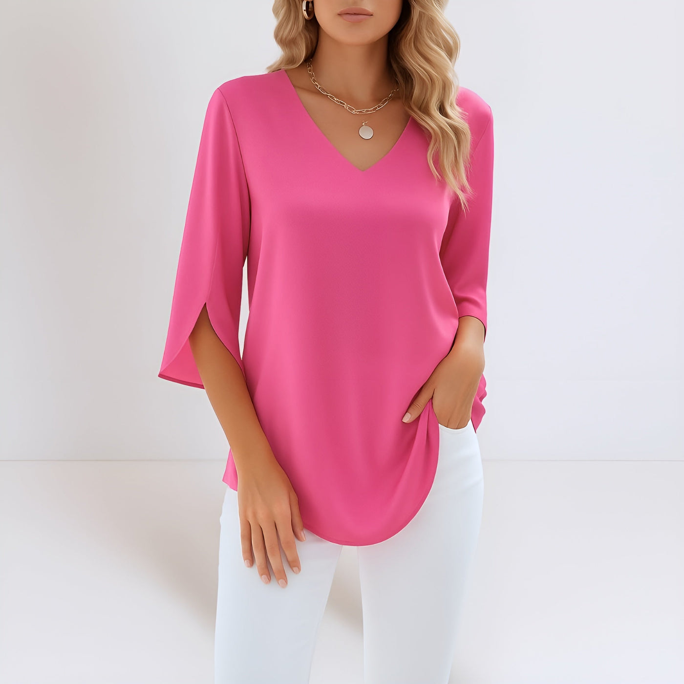 Sandrine™ | Blouse Élégante avec Col en V