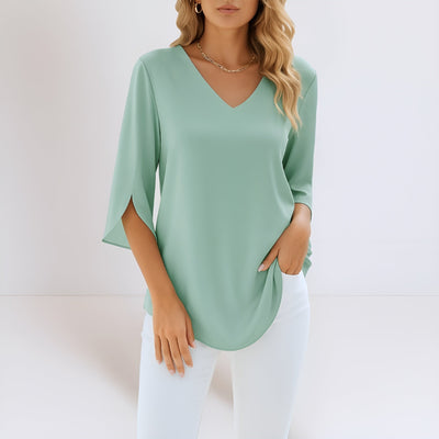 Sandrine™ | Blouse Élégante avec Col en V