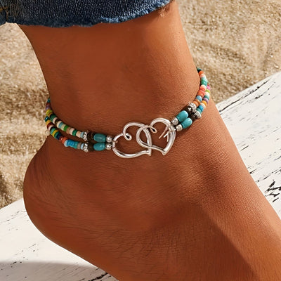 Océana™ | Bracelet de Cheville Bohème avec Perles de Rocaille | Lot de 3 Pièces