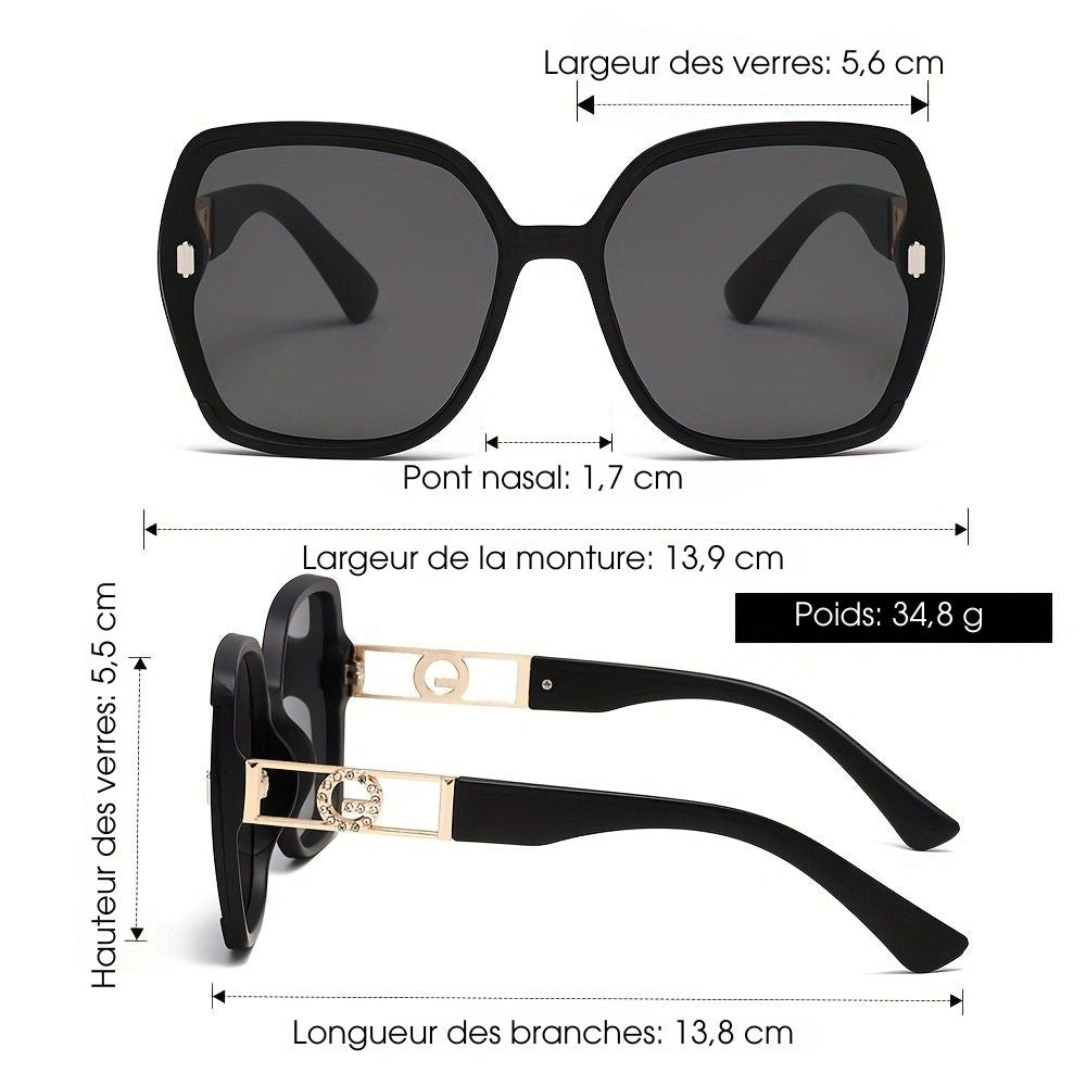 Titanora™ | Lunettes de luxe surdimensionnées et carrées