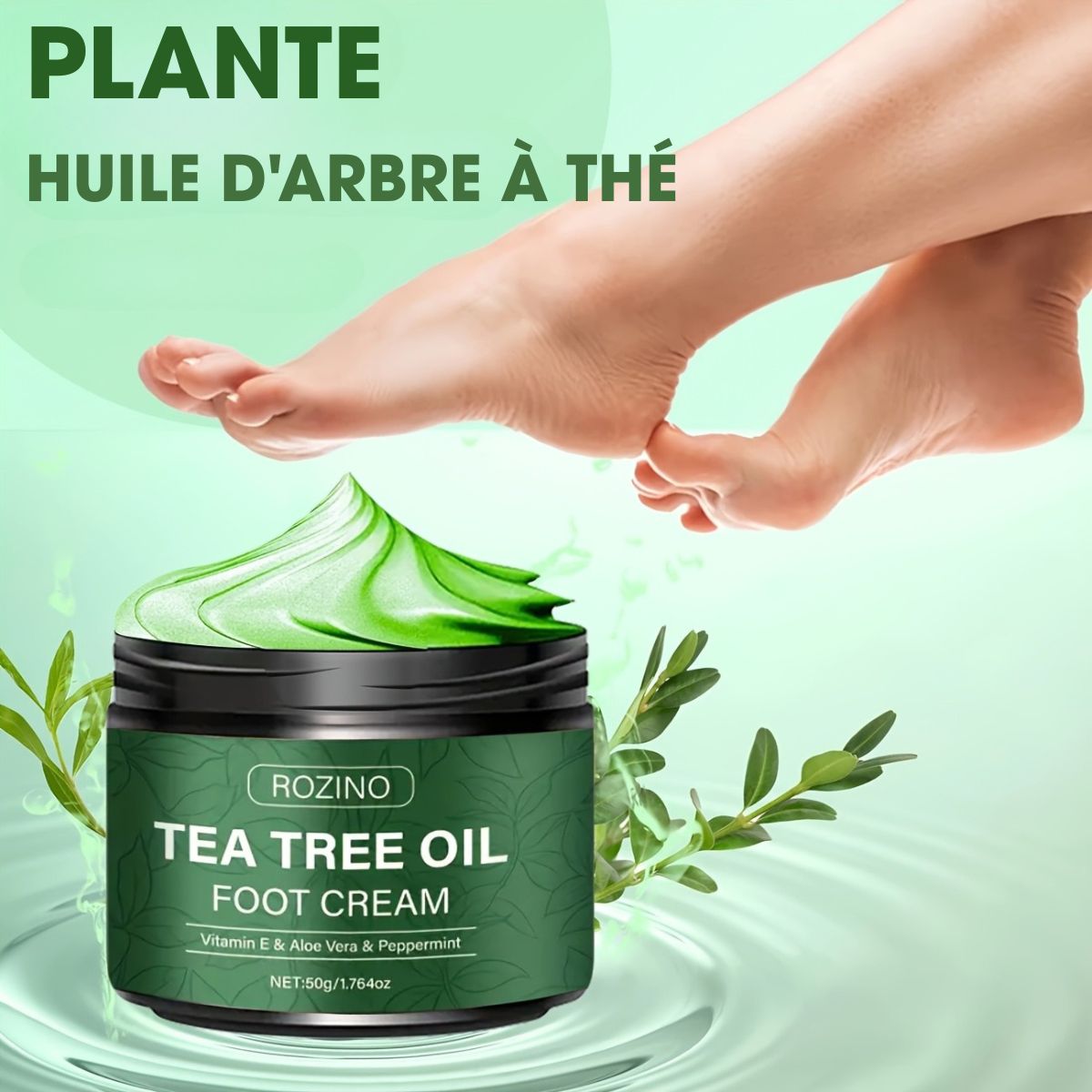 Rozino™ | Crème pour les pieds à l'huile de théier
