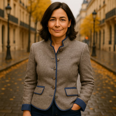 Brigitte™ | Blazer Élégant à Col Haut