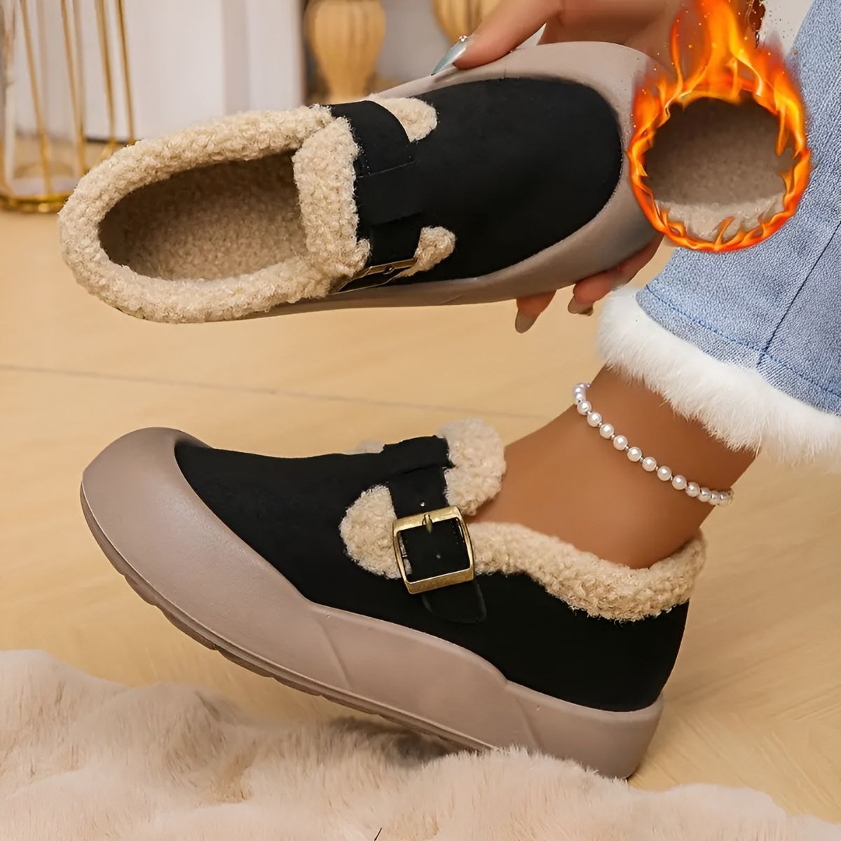 Katell™ | Chaussures Doublées en Polaire