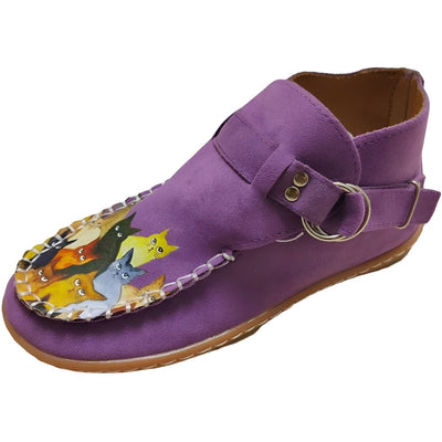 Félinéa™ | Bottines Confortables à Imprimé Félin
