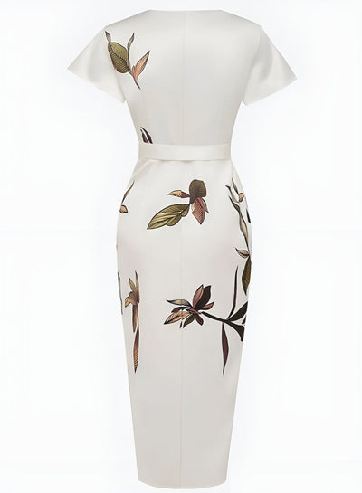 Nathalie™ | Robe Élégante en Satin Blanc