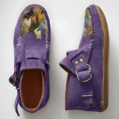 Félinéa™ | Bottines Confortables à Imprimé Félin