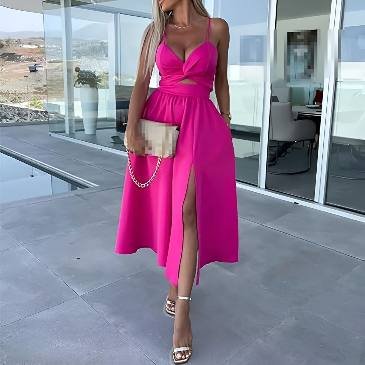 Roxane™ | Robe avec Bretelle Spaghetti