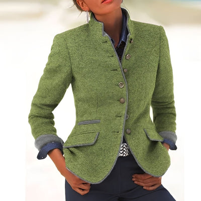 Brigitte™ | Blazer Élégant à Col Haut