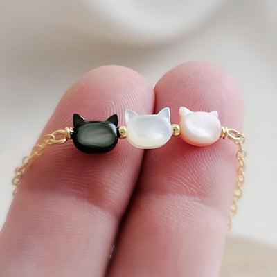 Miaura™ | Collier avec Pierre Précieuse en Forme de Chat