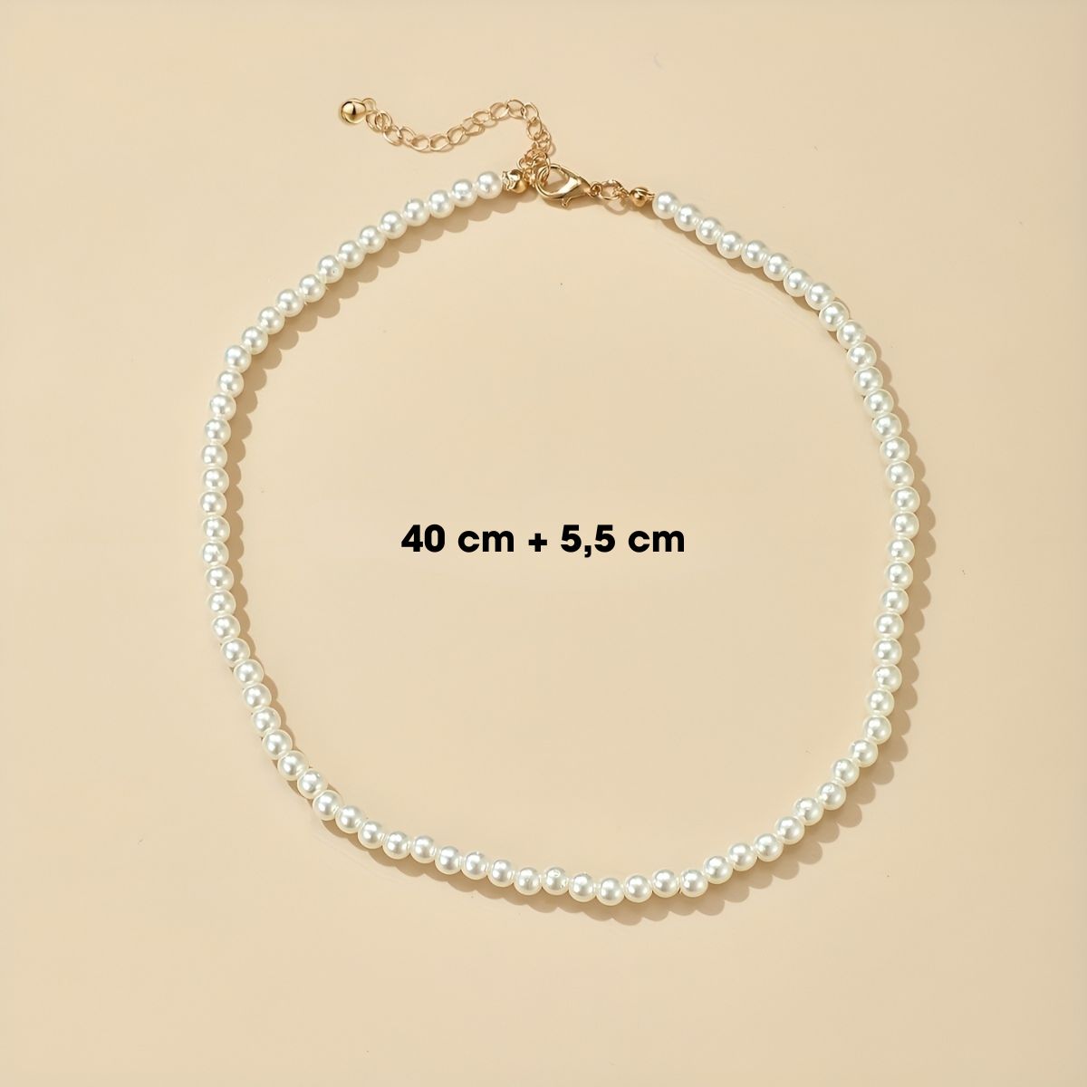 Jeanne-Marie™ | Élégant Collier à un Rang de Perles