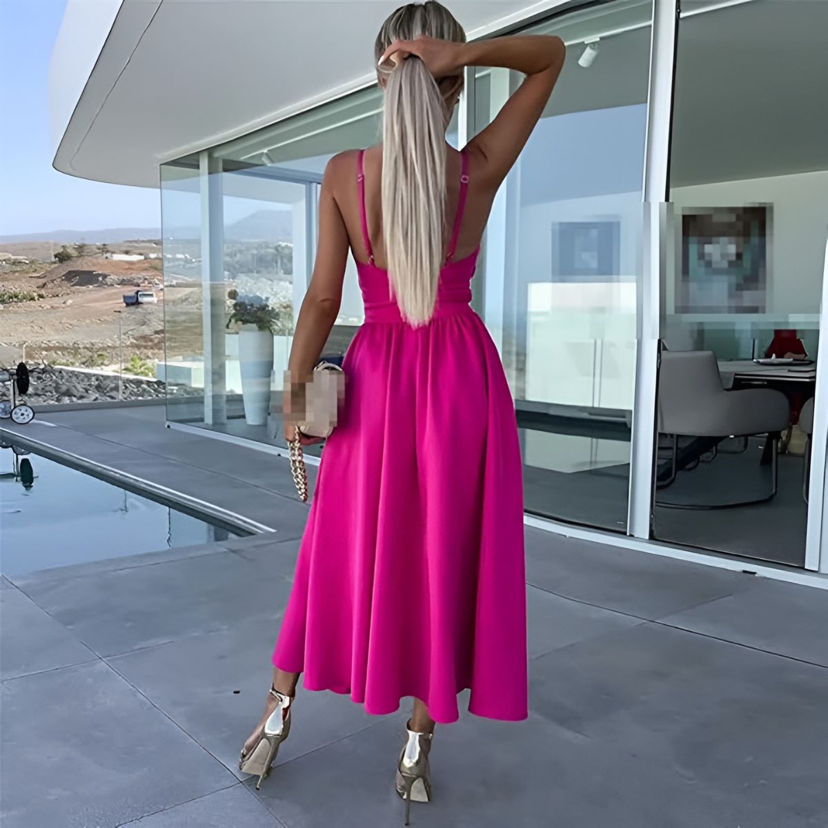 Roxane™ | Robe avec Bretelle Spaghetti
