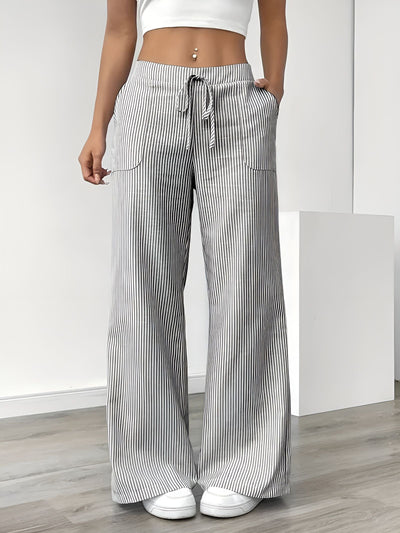 Disa™ | Pantalon Rayé Élégant