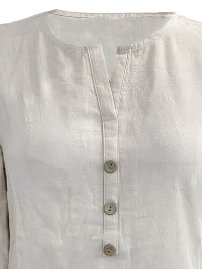 Minda™ | Blouse en Coton et Lin
