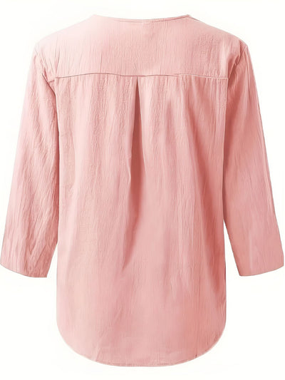Minda™ | Blouse en Coton et Lin