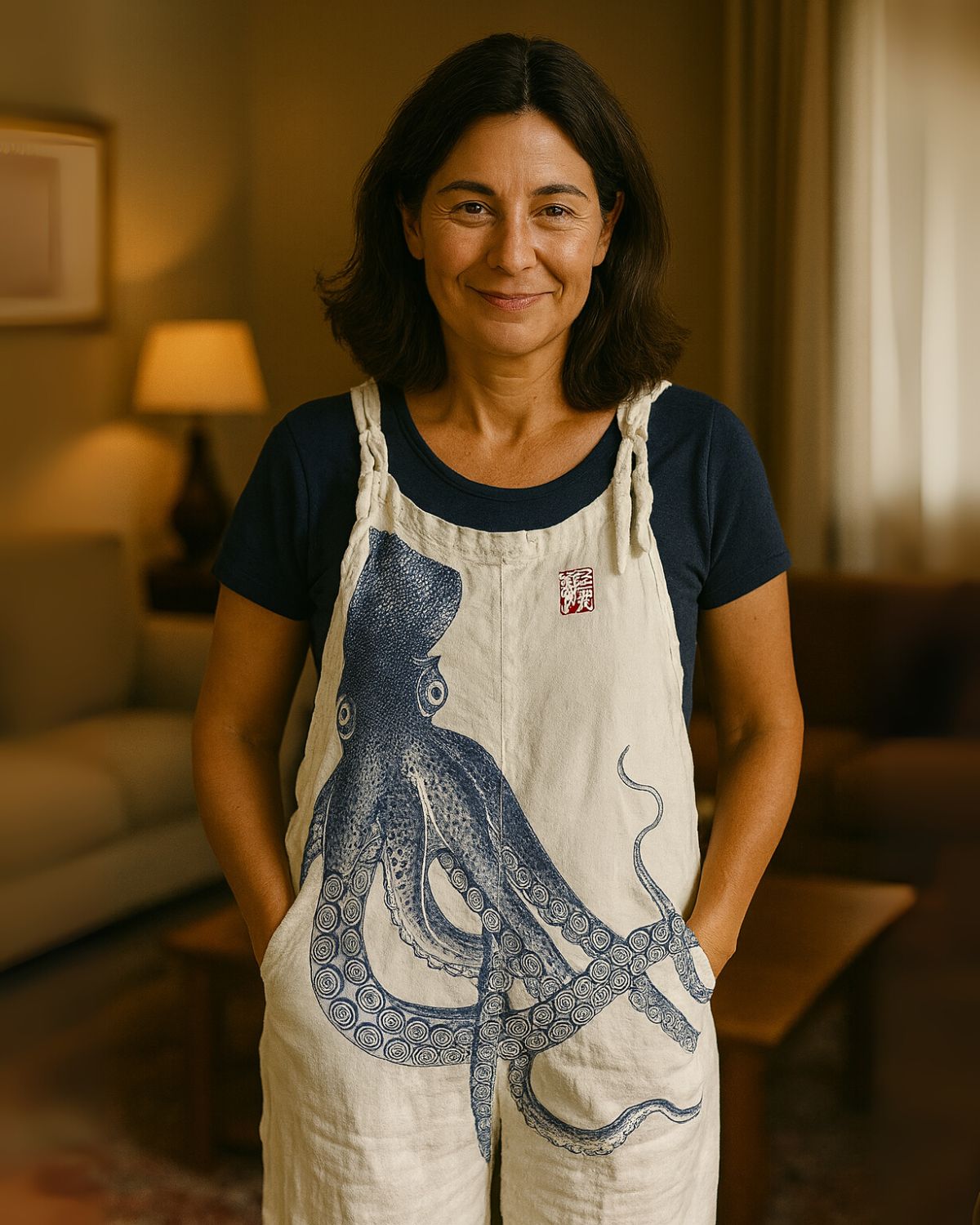 Magali™ | Combinaison large imprimé pieuvre