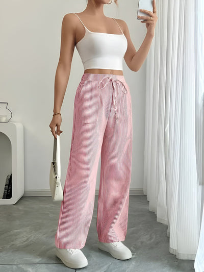 Disa™ | Pantalon Rayé Élégant