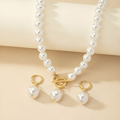 Ophelia™ | Ensemble Collier et Boucles d'oreilles Vintage en Perles