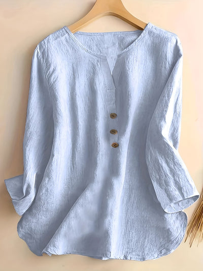 Minda™ | Blouse en Coton et Lin