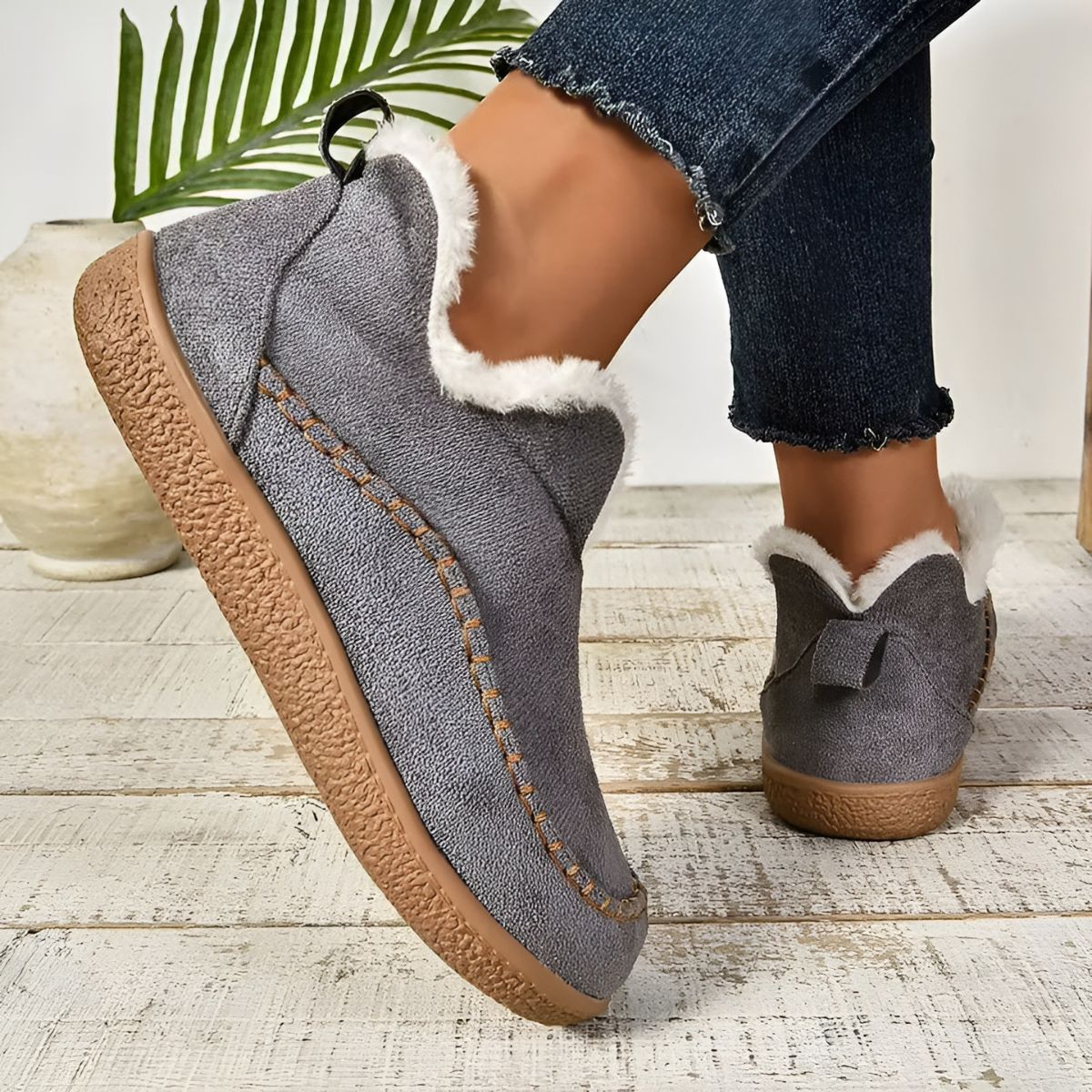 Myrtille™ | Chaussons en Peluche d’Hiver