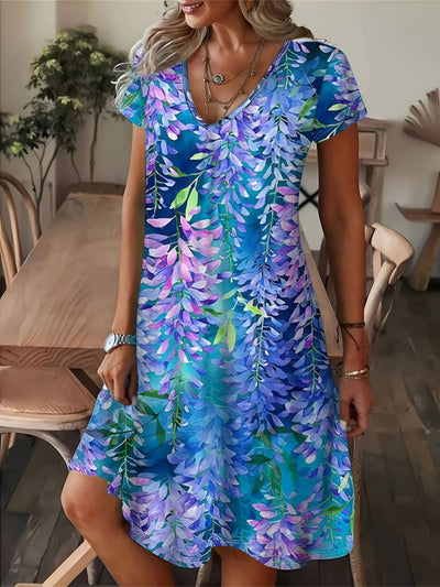 Viviane™ | Robe Élégante à Motifs Floraux