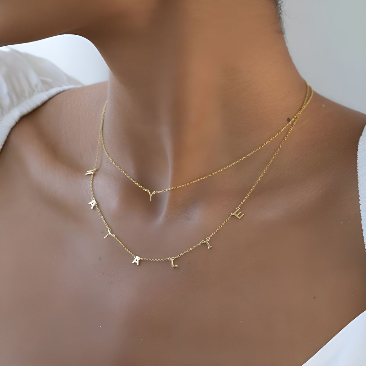 Aurélya™ | Collier avec Initiales Personnalisées