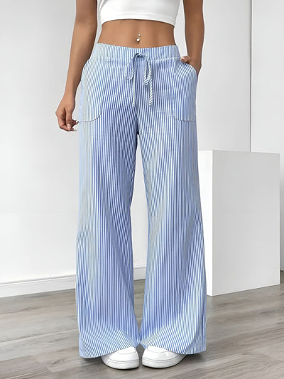 Disa™ | Pantalon Rayé Élégant