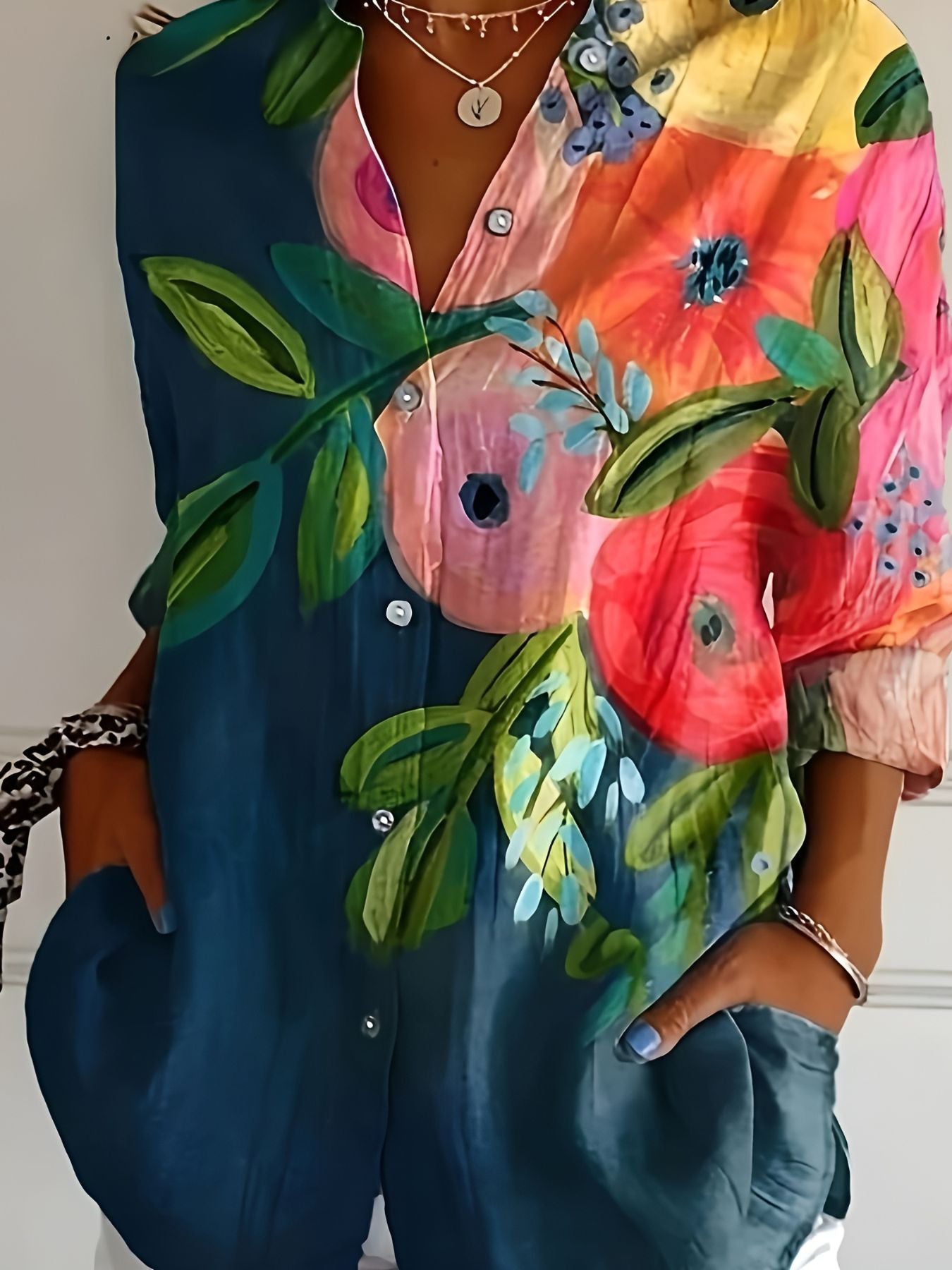 Marine™ | Chemise à Imprimé Floral