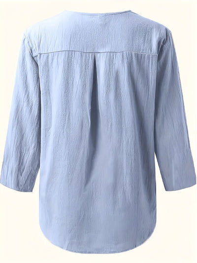 Minda™ | Blouse en Coton et Lin