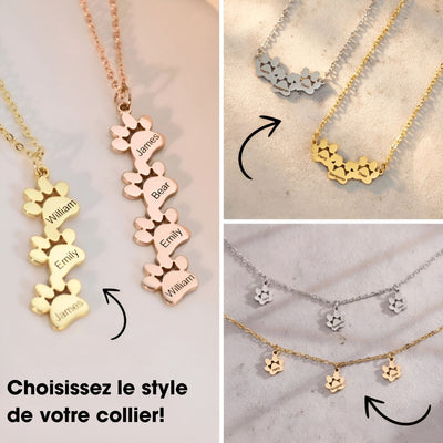 Chéripatte™ | Collier avec Patte Gravée