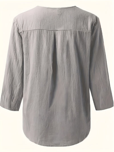Minda™ | Blouse en Coton et Lin