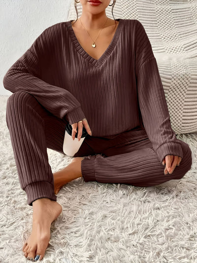 Léana™ | Ensemble en Maille Côtelée