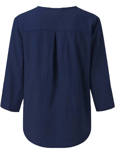 Minda™ | Blouse en Coton et Lin