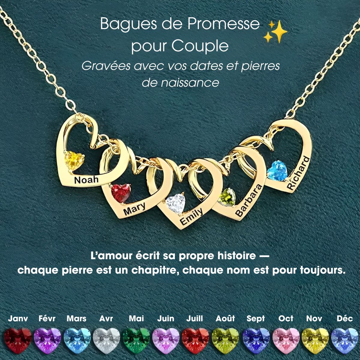 Coeurlien™ | Collier Personnalisé pour Maman & Mamie