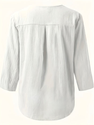 Minda™ | Blouse en Coton et Lin