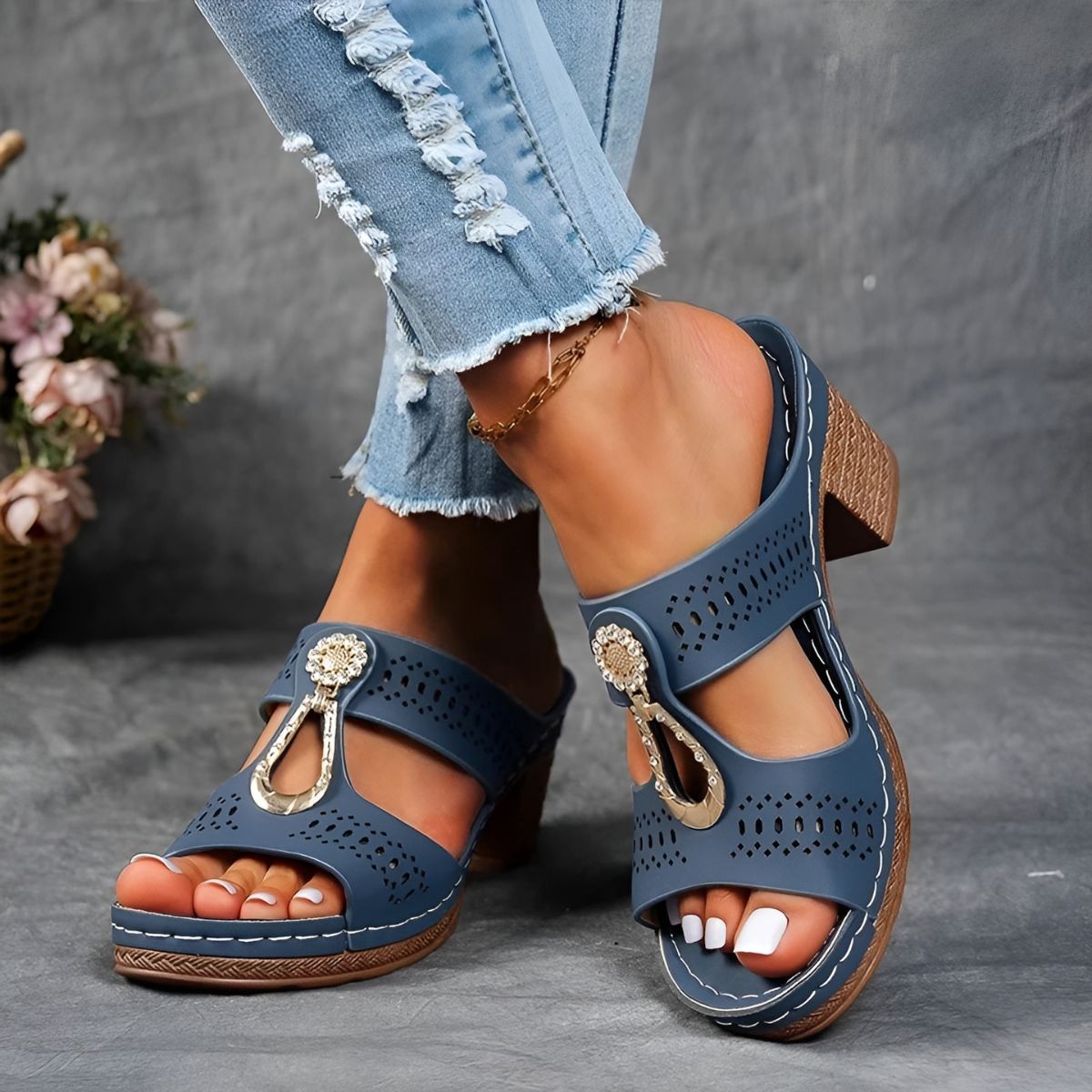 Mathilde™ | Sandales Orthopédiques Chic et Confortables