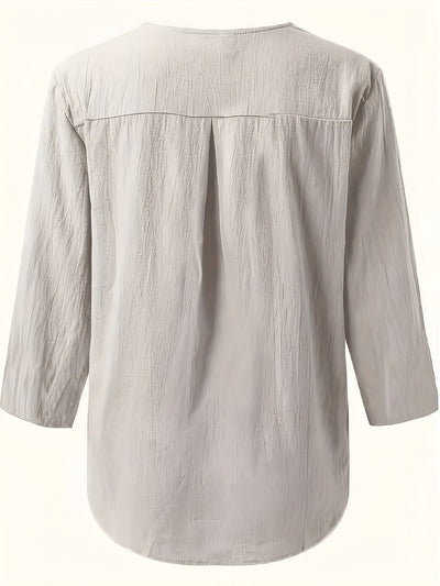Minda™ | Blouse en Coton et Lin