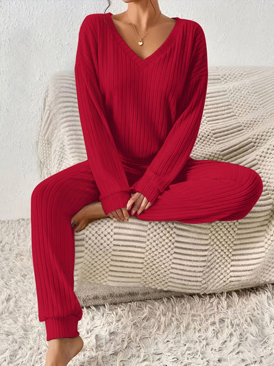 Léana™ | Ensemble en Maille Côtelée