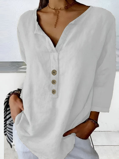Minda™ | Blouse en Coton et Lin