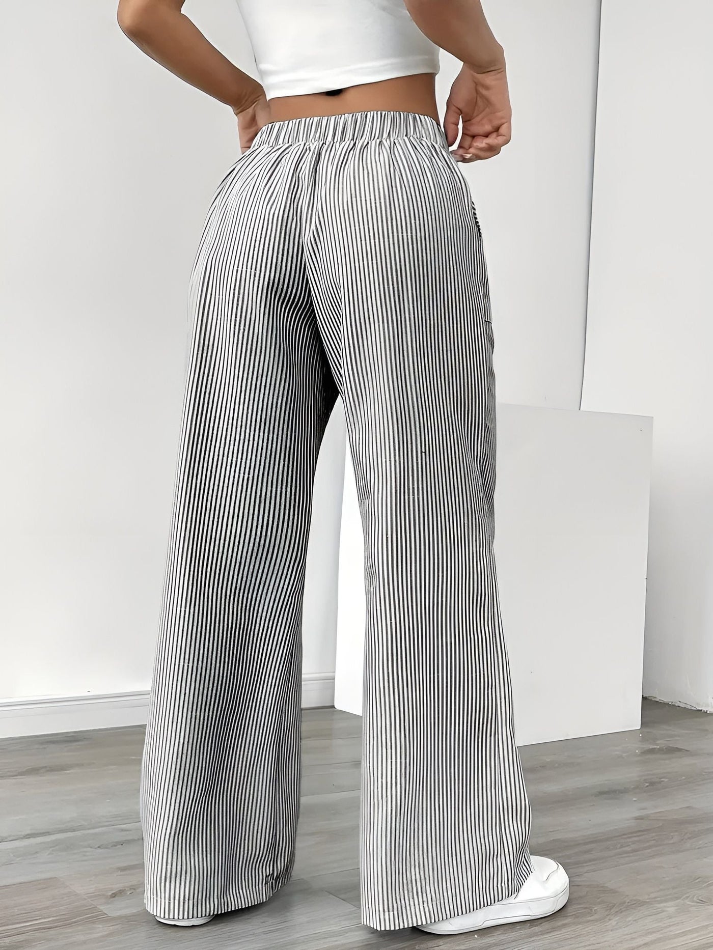 Disa™ | Pantalon Rayé Élégant
