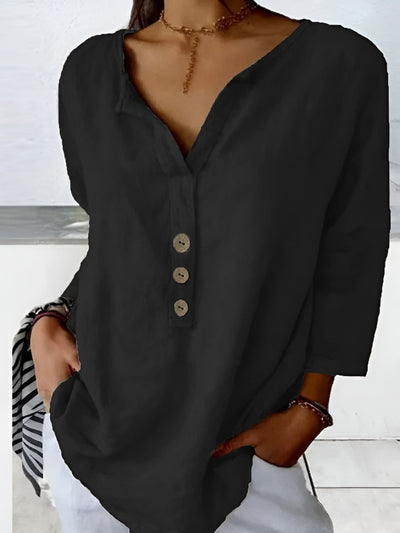 Minda™ | Blouse en Coton et Lin