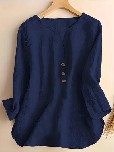 Minda™ | Blouse en Coton et Lin