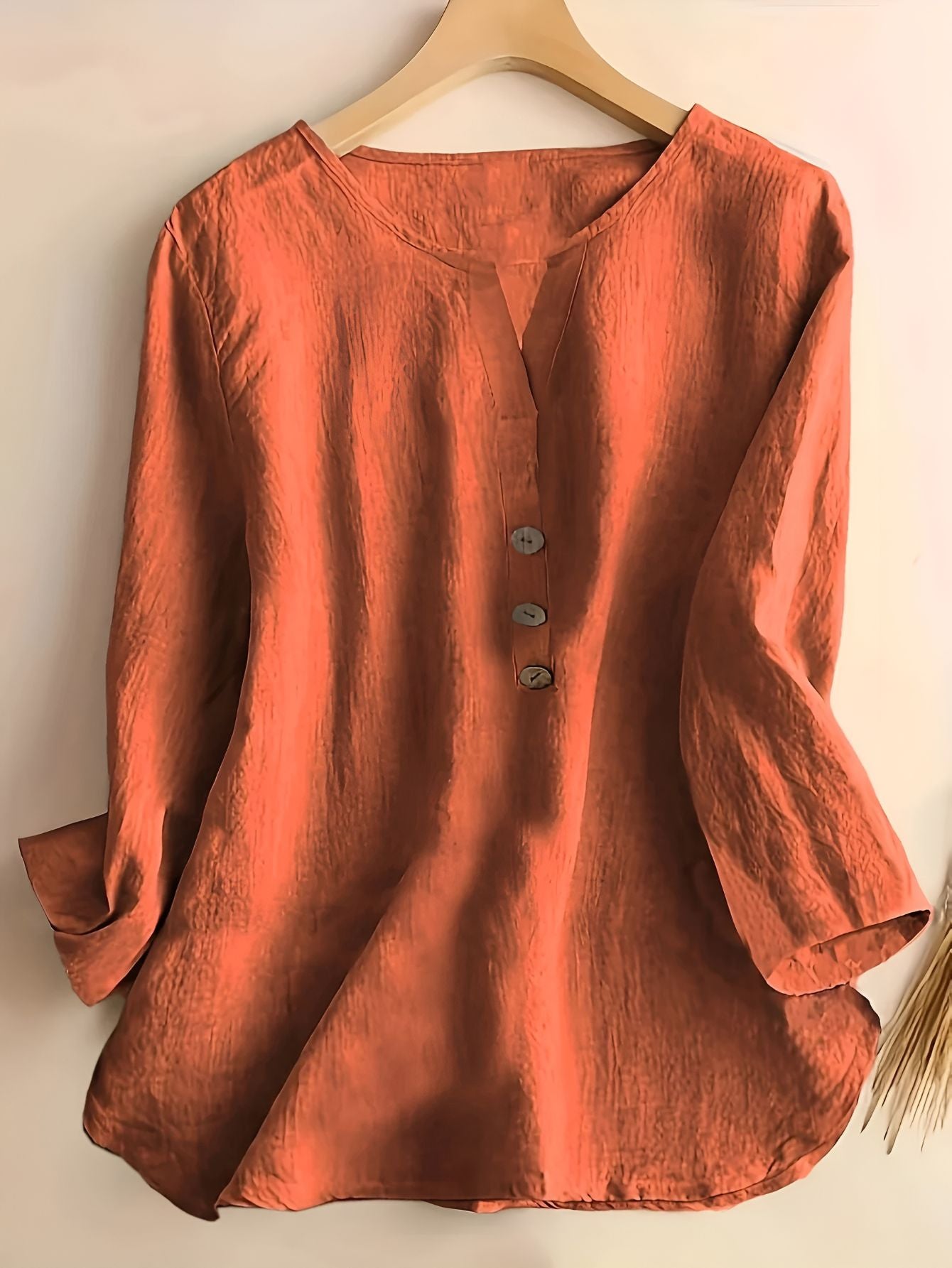 Minda™ | Blouse en Coton et Lin