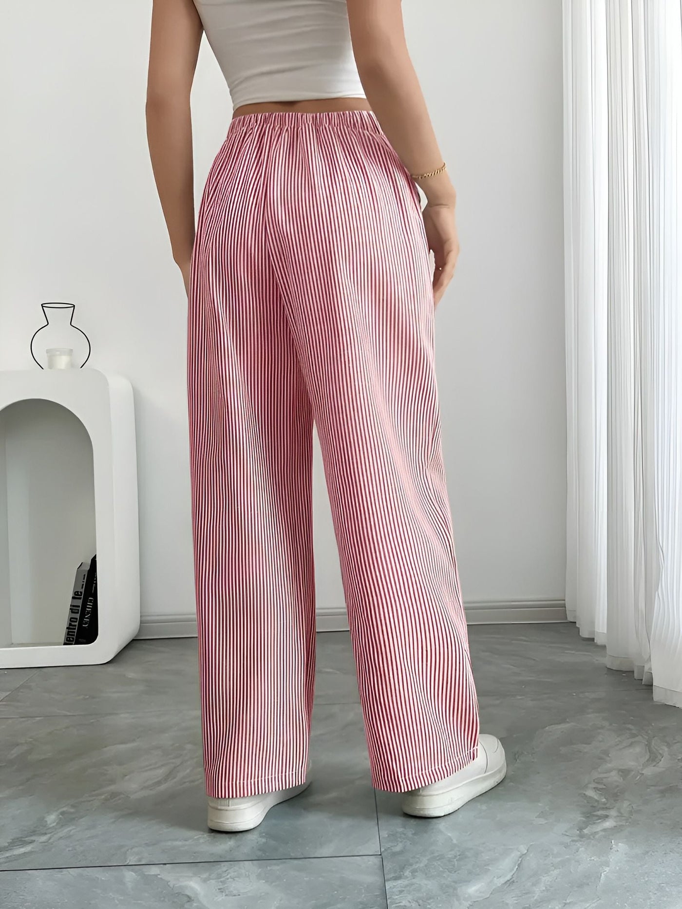 Disa™ | Pantalon Rayé Élégant