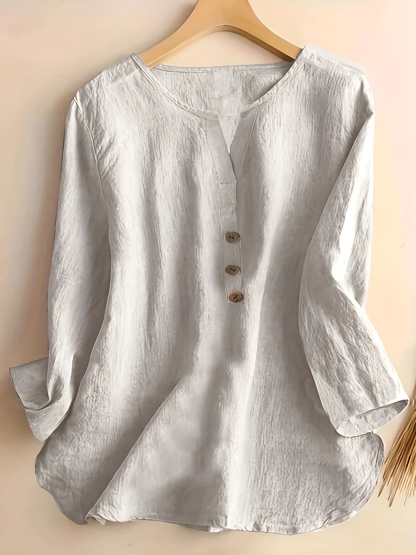Minda™ | Blouse en Coton et Lin