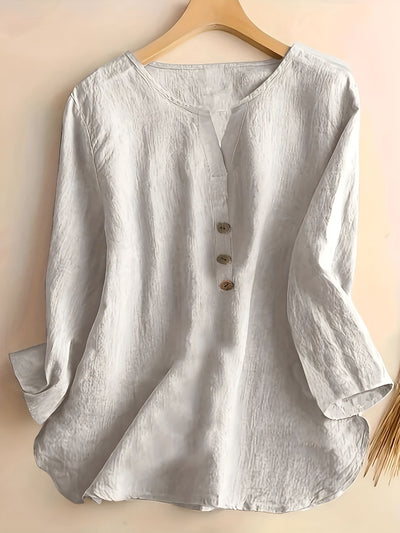Minda™ | Blouse en Coton et Lin